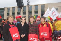 I.Remmers, U.Lötzer, C.Möhring, K.Vogler beim Equal-Pay-Day 2011