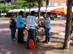 Viele gute Gespräche gab es bei Sonnenschein in Münster-Kinderhaus