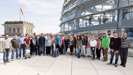 Vogler_Kathrin.jpg 2017, BPA, Besuchergruppen, DIE LINKE, Dachterrasse, Deutscher Bundestag, Kuppel, MdB, Reichstag, Vogler (MdB)