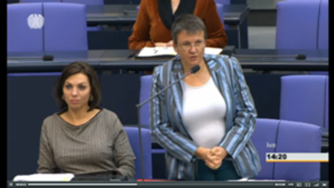 Kathrin Vogler in der Fragestunde zu Rüstungsexporten nach Indien Kathrin Vogler in der Fragestunde zu Rüstungsexporten nach Indien