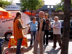 Viele gute Gespräche gab es bei Sonnenschein in Münster-Kinderhaus
