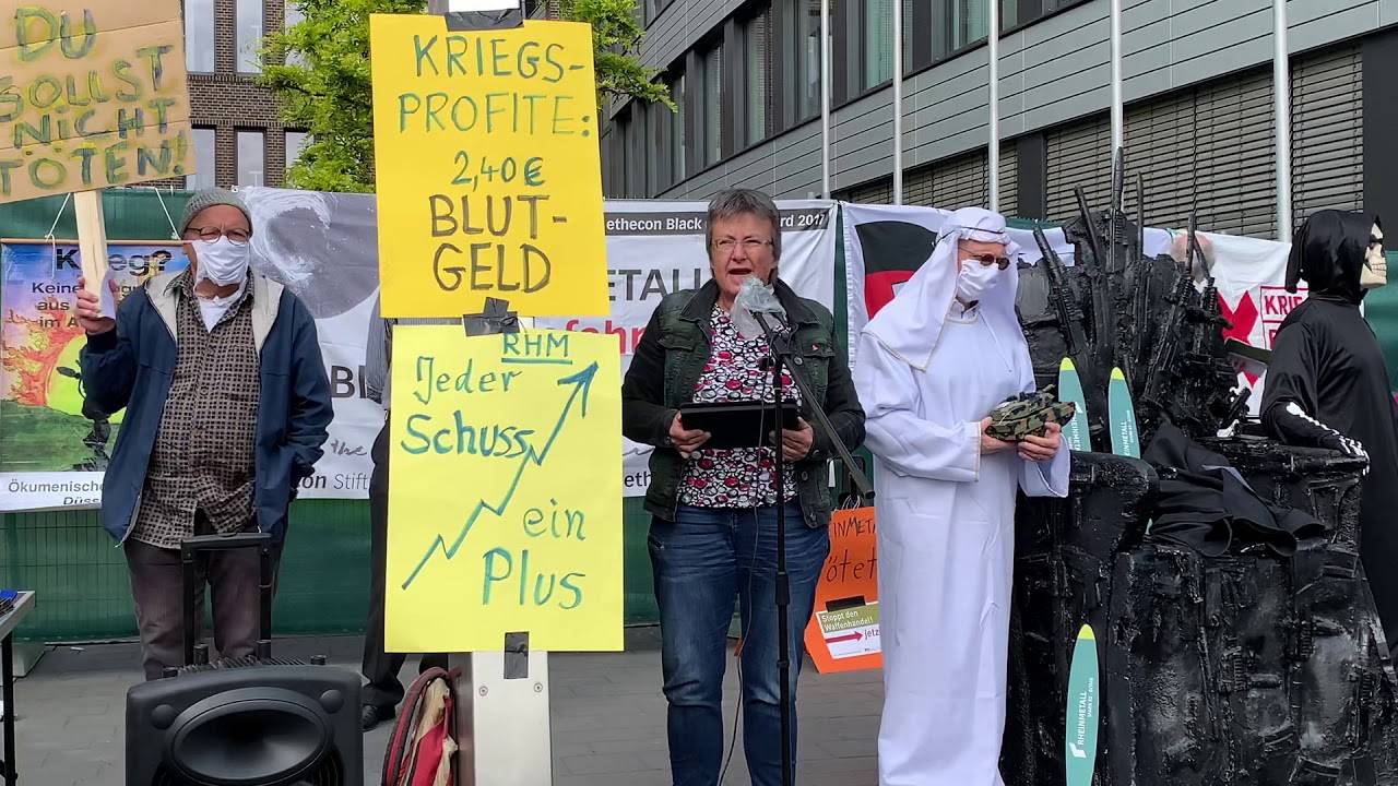 Protest gegen Aktionärsversammlung Rheinmetall
